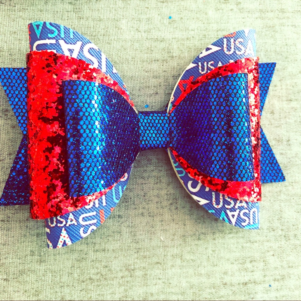 handmade patriotic hairbow